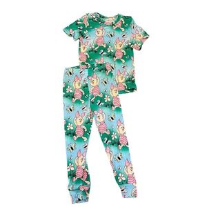 Disney NWOT BAMBOO 7/8 Piglet short sleeve and pants